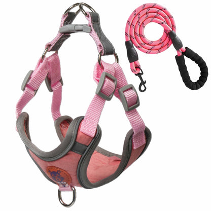 Adjustable Reflective Dog Harness and Leash Set